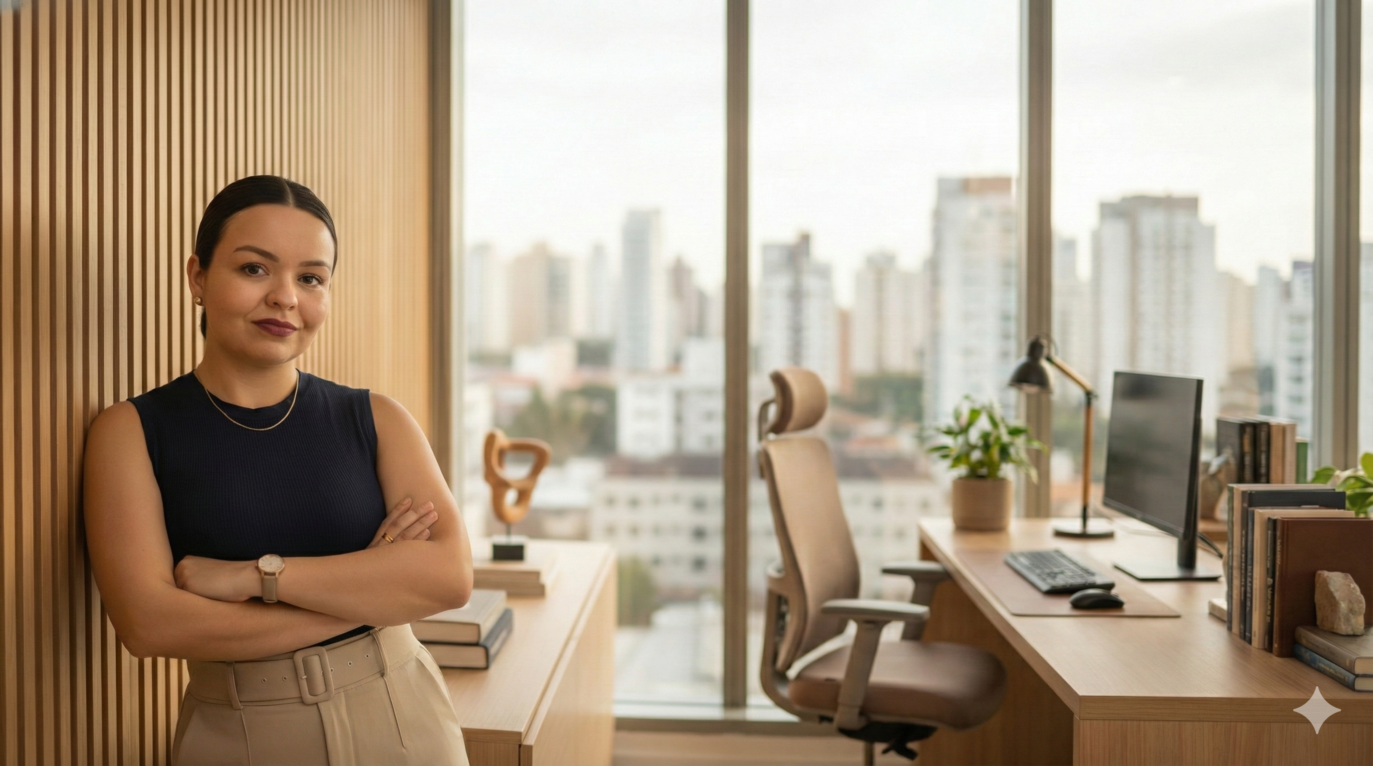 Sofia Panato em seu escritório